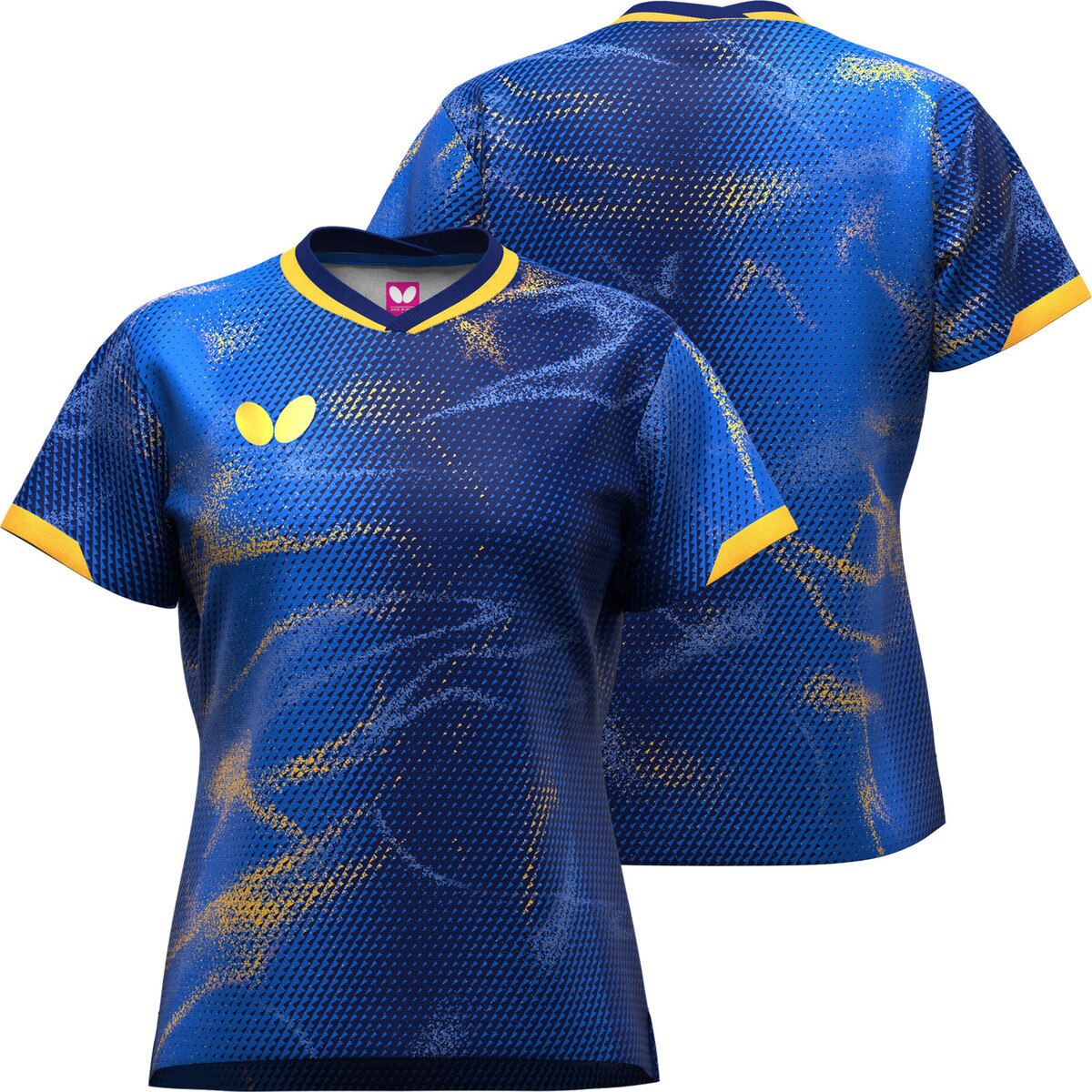 Butterfly Elistar 12 Lady Shirt - Blue - Front/Back